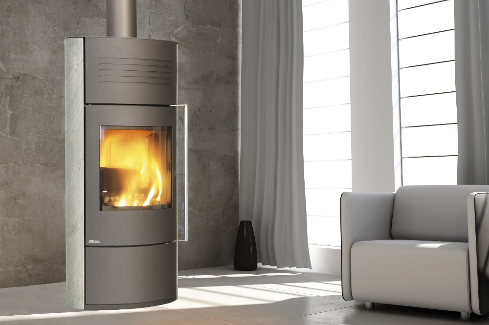 Pôele à bois Ilam gris avec accumulateur