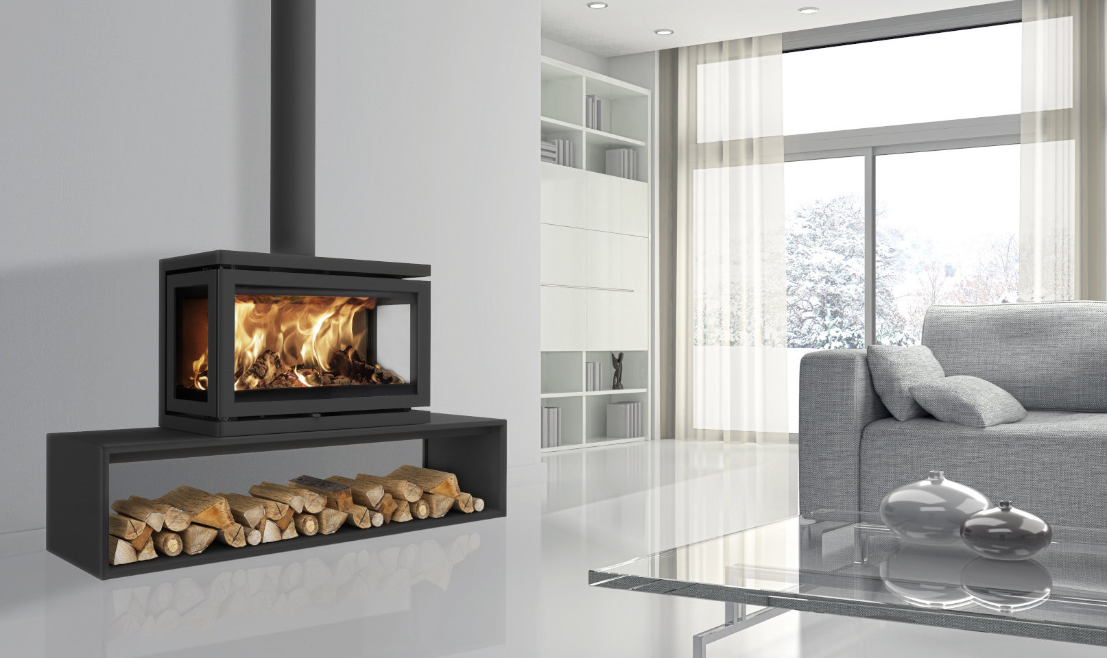 Poêle à bois Vidar Triple Large – Image 3