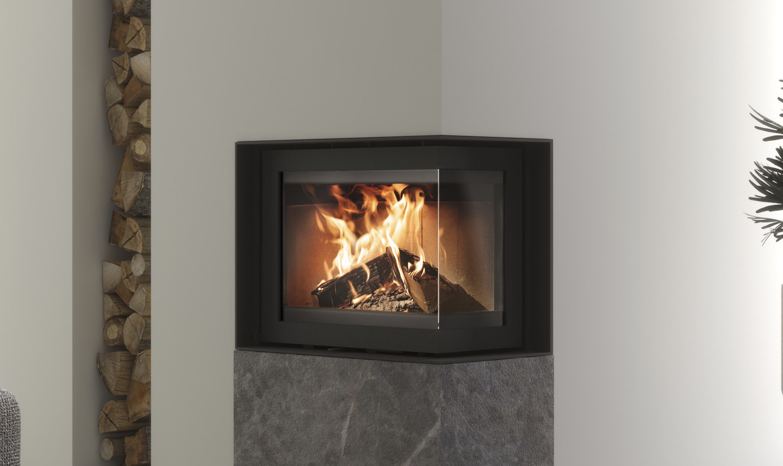 Insert cheminée Instyle Corner Slim 660/570