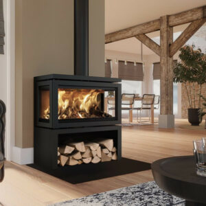 Poele-bois-Vidar-Triple-Large-Store-Situation Poêle à bois Vidar Triple Large